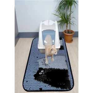Xxl Büyük Boy Elekli Tuvalet Önü Desenli Kedi Kumu Paspası 60X120 cm