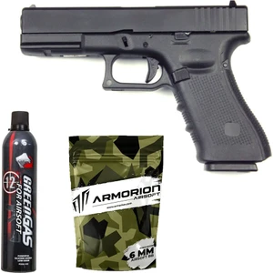 Glock G17 Gen4 Airsoft Tabanca – Siyah – Silikonlu Green Gas 600 Ml – 0.20g Bb – 1kg