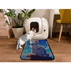 Aktunç Büyük Boy Elekli Tuvalet Önü Desenli Kedi Kumu Paspası 60 x 80 cm