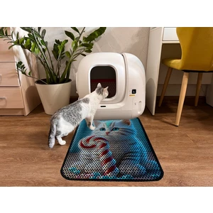 Aktunç Büyük Boy Elekli Tuvalet Önü Desenli Kedi Kumu Paspası 60 x 80 cm