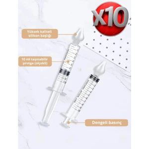 Mor Bebe 10'lu Şırıngalı Burun Aspiratörü I Bebek Burun Temizleme Aparatı I Bebek Burun Temizleme Aparatı