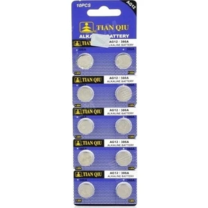 Tıanqıu AG12 LR43/386 Alkalin 10'lu Düğme Pil