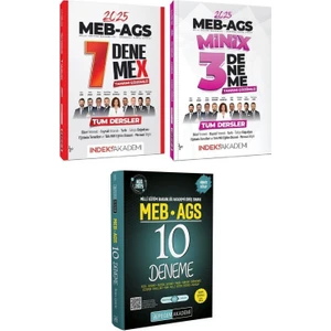 Pegem + Indeks 2025 Meb-Ags 10+10 Deneme 3 Lü Set Pegem + Indeks Akademi Yayınları