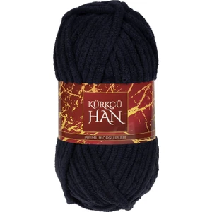 Kürkçü Han Lüks Kadife 100 gr 60M El Örgü İpi Lacivert