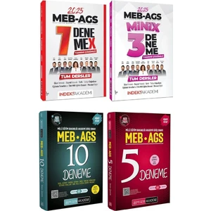 Pegem + Indeks 2025 Meb-Ags 15+10 Deneme 4 Lü Set Pegem + Indeks Akademi Yayınları