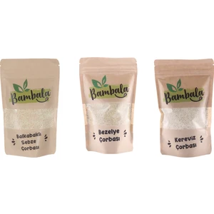 3'lü Çorba harcı - Bezelye, Kereviz ve balkabaklı sebze çorbası 3x125g