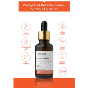 C Vitamini Prebiotik Etkili Canlandırıcı Cilt Serumu 30ML