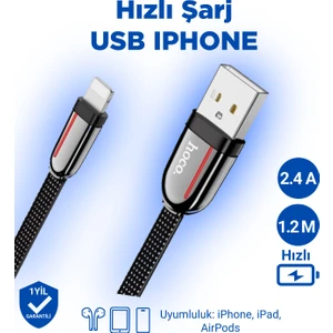 U74 Grand Lightning To USB Hızlı Şarj Veri Kablosu