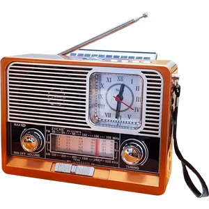 Güneş Enerjili Fenerli Şarjlı Retro Bluetooth Hoparlör Fm Am Sw Nostaljik Acil Durum Radyosu