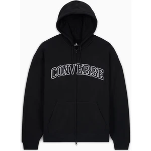Classic Erkek Fermuarlı Siyah Hoodie