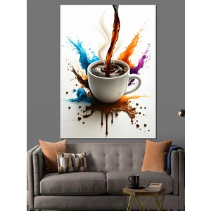 Kahve ve Köpük Sanatı Dekoratif Kanvas - Mdf Ahşap Tablo