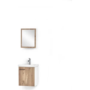 Saydam Banyo Soho 50 cm Alt Üst banyo Dolabı Takımı Atlantik Çam