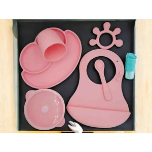 CKM Silikon 5li Bebek Mama Seti Diş Kaşıyıcı