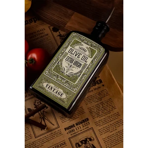 500ML Green Premium Amber Renkli Zeytinyağı Şişesi Parlak Şişe Dökücülü