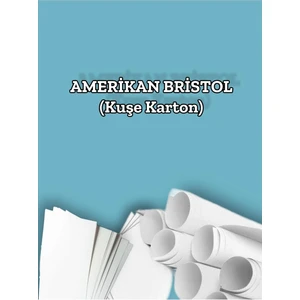 Orbak Kağıtçılık 240 Gr. Amerikan Bristol Kağıt Karton 21X29,7 A4 Ebatında 50 Adet