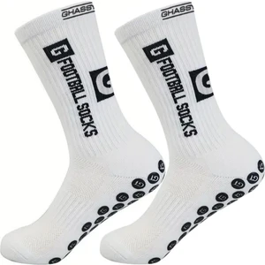 Ghassy Co. 2'li Erkek Kaydırmaz Tabanlı Futbol Koşu Fitness Pamuklu Spor Çorabı