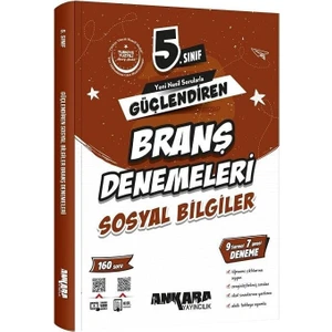Ankara Yayıncılık 5. Sınıf Sosyal Bilgiler Güçlendiren Branş Denemeleri