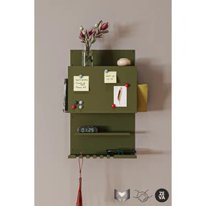 Çok Fonksiyonlu Metal Duvar Rafı ve Askılık - Dekoratif, Kitaplık, Anahtarlık & Organizer & Askılık