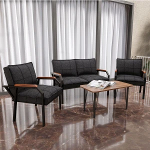 Hayal Serisi Balkon, Bahçe, Cafe - Metal Kanepe Koltuk Takımı - 2+1+1 Sehpalı - Antrasit