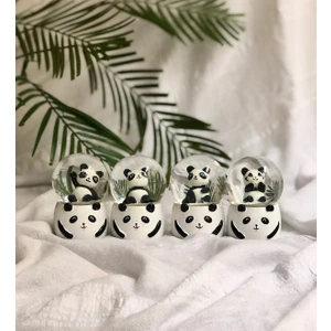 Panda Işıklı Küçük Boy Kar Küresi