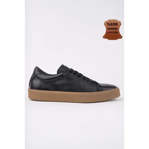 Craw Kalın Taban Bağcıklı  Deri Erkek Günlük Casual Sneaker