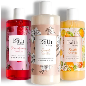 The Bath Factory Duş Jeli Seti (Çilek - Vanilya - Turunç) ( 3 x 400 ML)