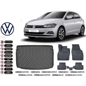 Polo 2019 Model Üst Bagaj Havuzu Araca Özel Siyah Havuzlu Paspas Takımı Sett