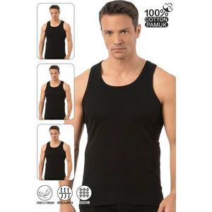 Özkan Underwear 0113 3'lü Paket  Erkek Kalın Askılı Pamuklu Esnek Yumuşak Ribana Atlet