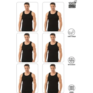Özkan Underwear 0113 6'lı Paket  Erkek Pamuklu Ribana Atlet