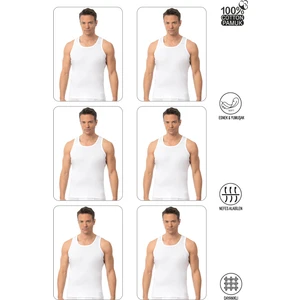 Özkan Underwear 0113 6'lı Paket  Erkek Pamuklu Ribana Atlet