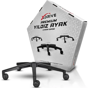 Xdrive Premium Metal Ayak Ince Siyah (Tekerlek Dahil)