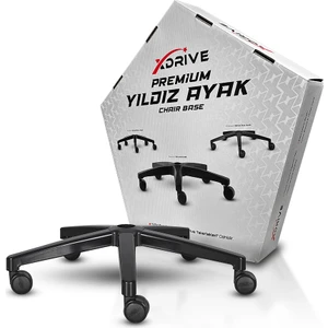 Xdrive Premium Metal Ayak Kalın Siyah (Tekerlekler Dahil)