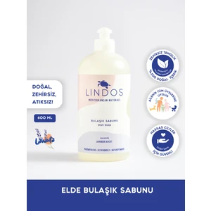 - Süper Konsantre Lavanta Kokulu Bulaşık Sabunu %100 Bitkisel Elde Yıkama Deterjanı - 600 ml