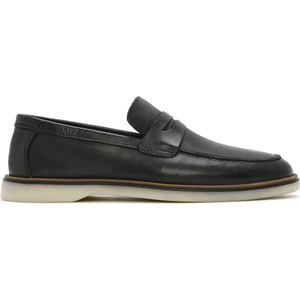 Erkek Siyah Deri Casual Loafer 25SFD680718