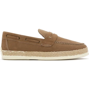 Erkek Bej Süet Deri Casual Loafer 25SFD680910