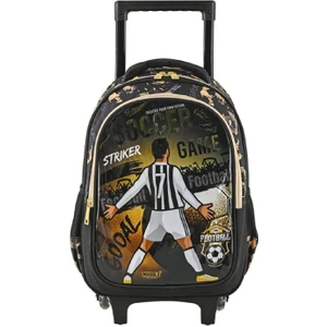 2 Bölmeli Soccer Game Çekçekli Okul Çantası Siyah (MU-9173)
