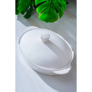 Pure Carmen Oval Kapaklı Sunum Tabak - 33 cm