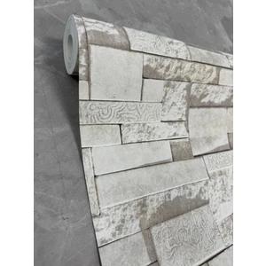 3 Boyutlu Taş Desenli Ithal Duvar Kağıdı - 5 M² - Tutkal Dahil