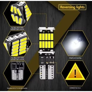 T10 LED 26 Ledli W5W Canbus  Park Plaka Tavan Ampulü 4 Adet