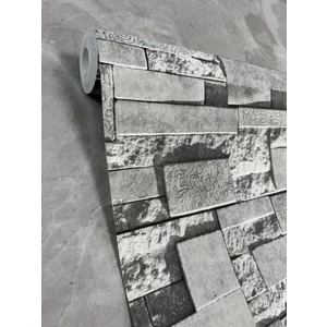 3 Boyutlu Taş Desenli Ithal Duvar Kağıdı - 5 M² - Tutkal Dahil