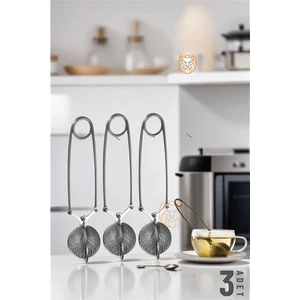 Kıskaçlı Bitki Çayı Filtresi Top Çay Demliği Çay Filtresi Maşası 3 Adet
