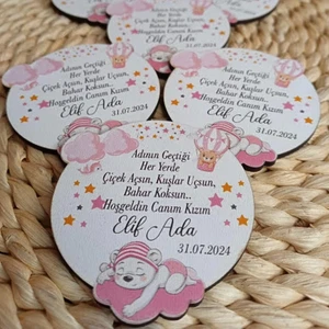 Baskıcı Amca Pembe Ayıcıklı Magnet 30 Adet