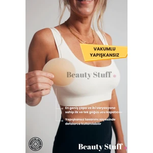 Beauty Stuff Vakumlu - Yapışkansız - Hide Em Up Göğüs Ucu Kapatıcı - Meme Ucu Gizleyici - % 100 Medikal Silikon