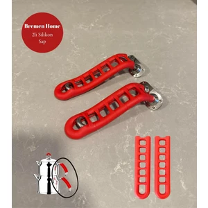 2li Silikon Sap Çelik Saplı Çaydanlıklar Için Tutacak (Kırmızı 12CM)