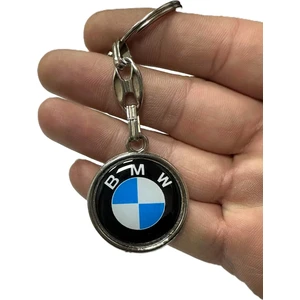 Bmw Yazılı Metal Damla Anahtarlık Çift Yönlü (1 Adet)