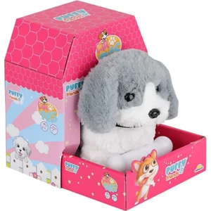 4247 Sesli Hareketli Peluş Köpek Gri -Sunman