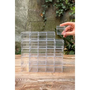 Mika Kutu Şeffaf 4 x 4  cm  25 Adet