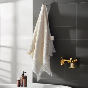 Queens Bath - Banyo Havlusu - 70x140 cm  - Ekru