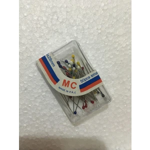 Renkli Başlı (Mineli) Toplu iğne 1 Paket