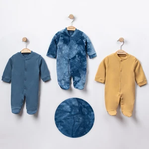Batikli Üçlü Patikli Tulum Set